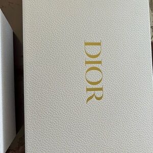 Dior Luxury White Gift Box with Gold Logo